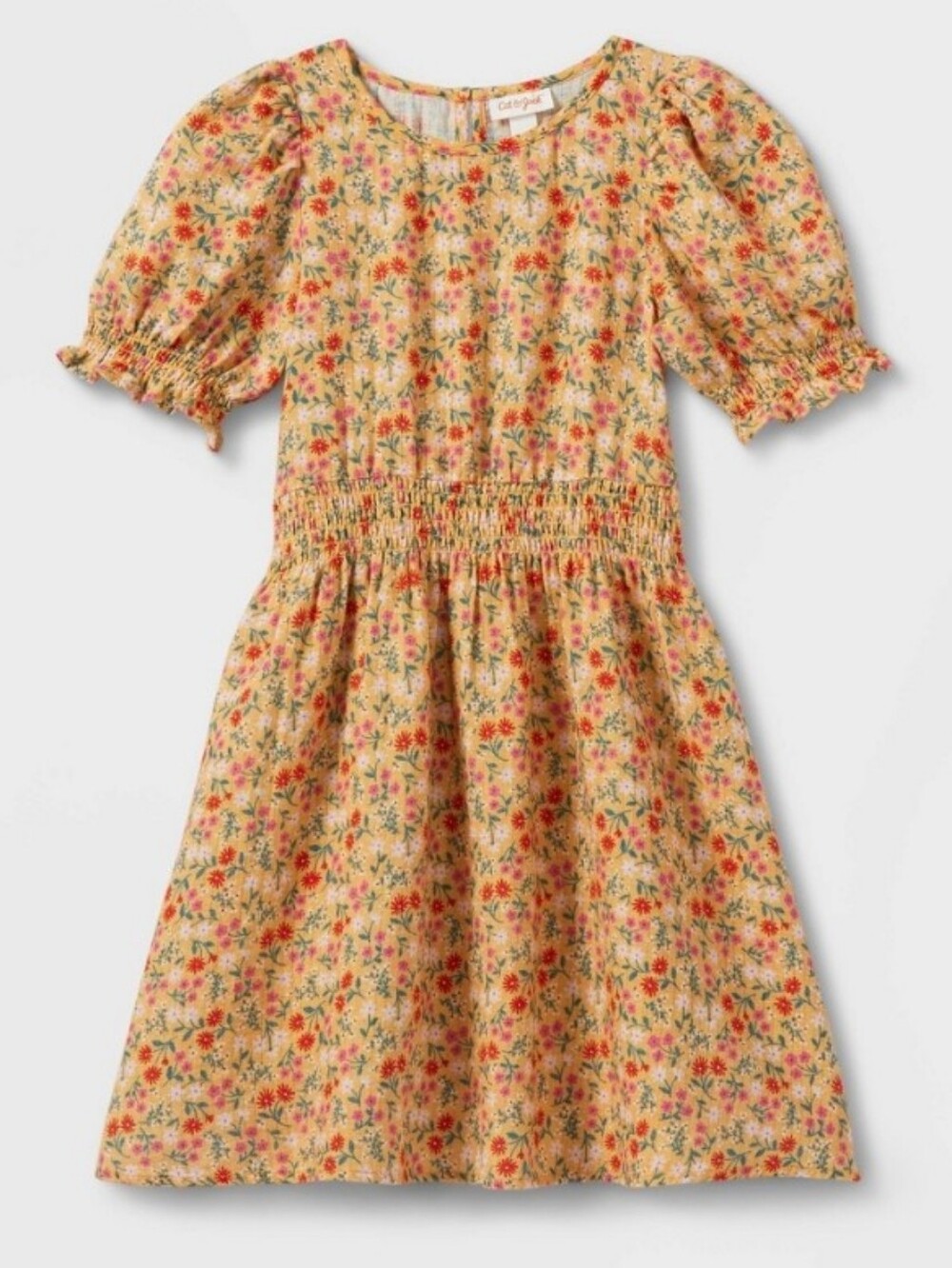 Nwt Cat & Jack Yellow Floral Dress